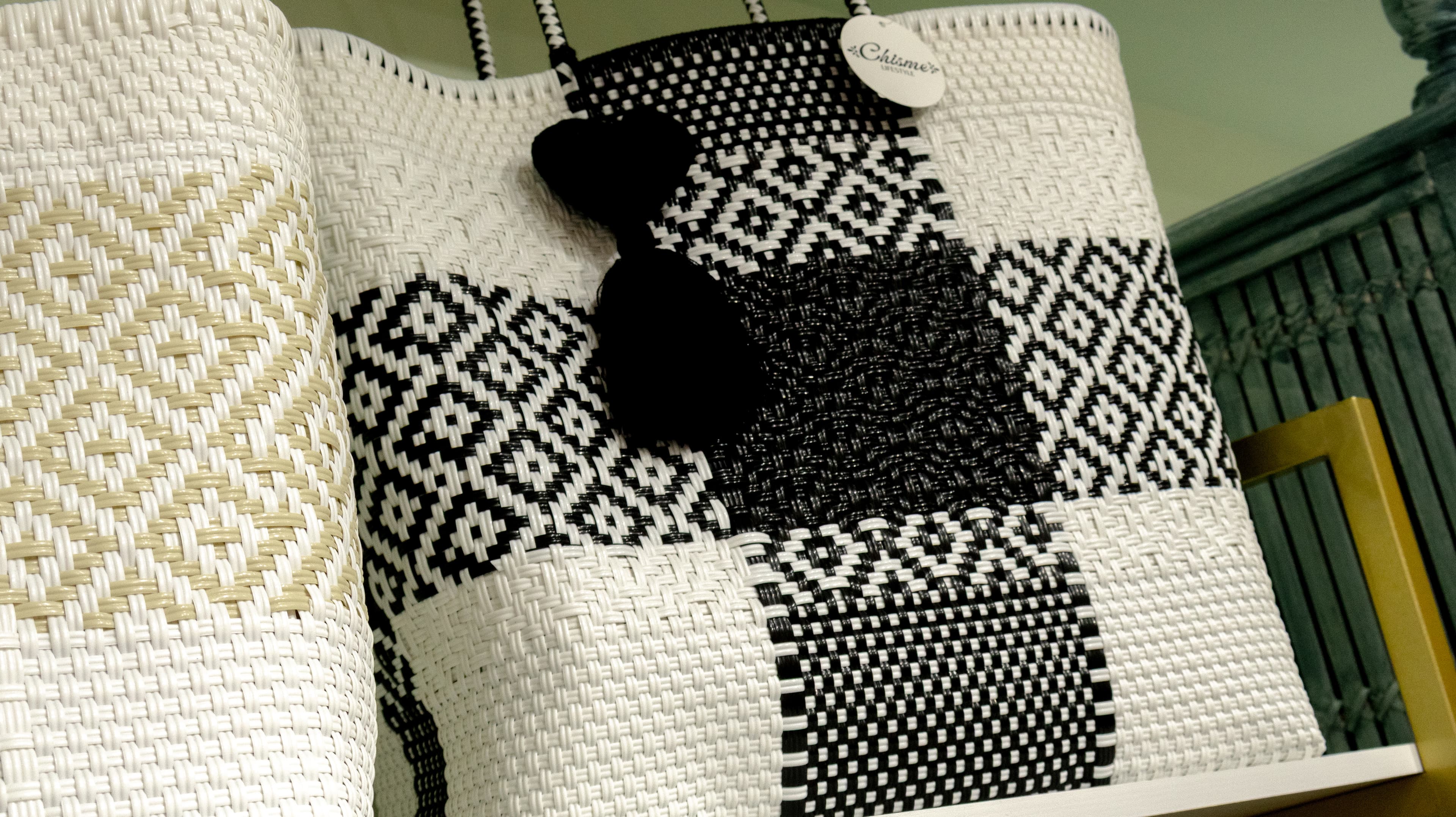 Geometric Woven Tote