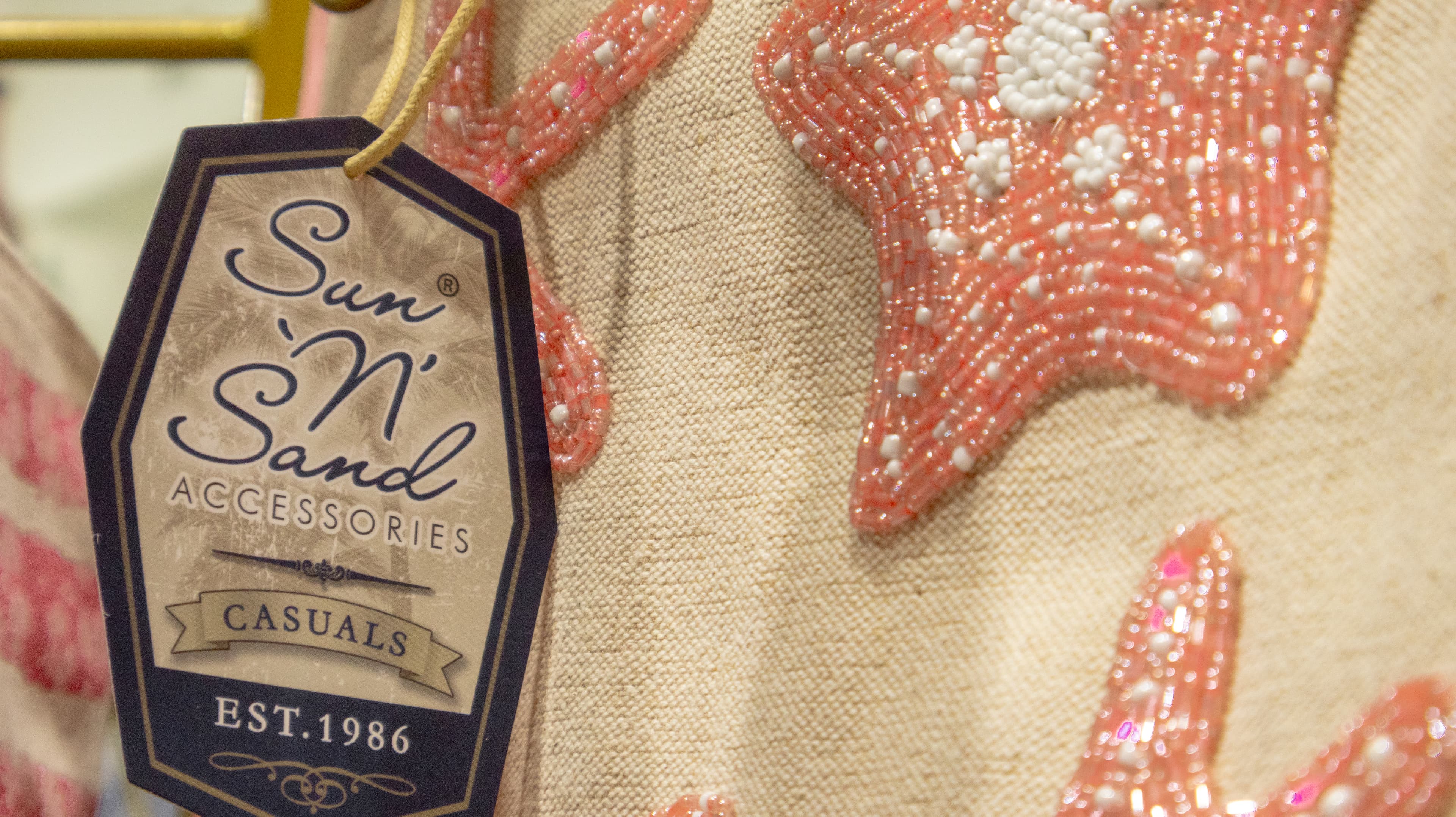 Beaded Coral Starfish Bag